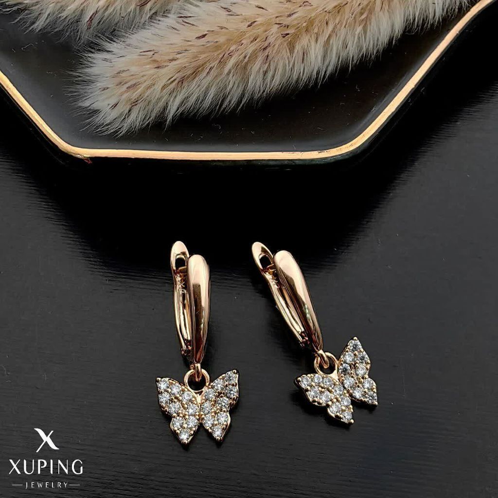 گوشواره پروانه ژوپینگ کد 2112 - خرید آنلاین از گالری آداس